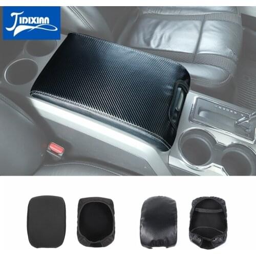 JIDIXIAN Car Rear Seat Armrest Box Protector Pad Cover for Ford F150 F-150 Raptor 2009 2010 2011 2012 2013 2014 Car Accessories