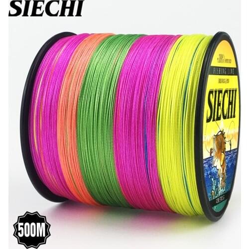 2018 NEW Fishing Line 8 Strands 4 Strands PE Braided 500 Meters Multifilament Fishing Line Rope peche carpe Wire 20-88lb