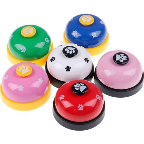 Cute Pet training bell dog toys Puppy Pet Call Dog paw print ringer pet supplies