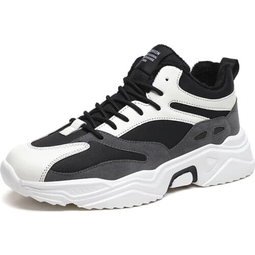 Mens Shoes Casual Sneakers Lightweight Keep Warm Plush Increase Height Soft Non-slip Fashion Luxury Design 2021 High Quality