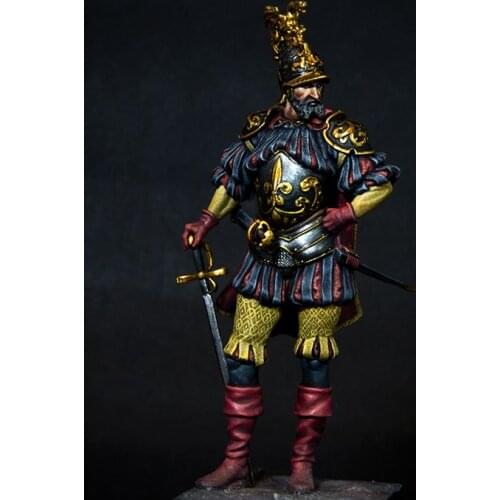 New Unassembled 1/24 75mm stand ancient warrior 75mm Resin Figure Unpainted Model Kit