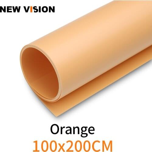 100 x 200cm 39"*79" Orange Seamless Water-proof PVC Backdrop Background Paper for Photo Video Photography Studio