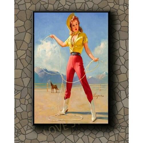 P092 Vintage Beautiful Pin-up Girl Classic Picture 211 Silk Fabric Poster Art Decor Indoor Painting Gift