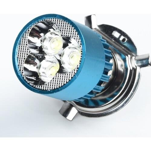 Motorcycle Headlight DC 12-85V H4 3 LED Bulb Front Light Hi/Lo Scooter Lamp ATV Fog Light Motorbike Headlight Lamp