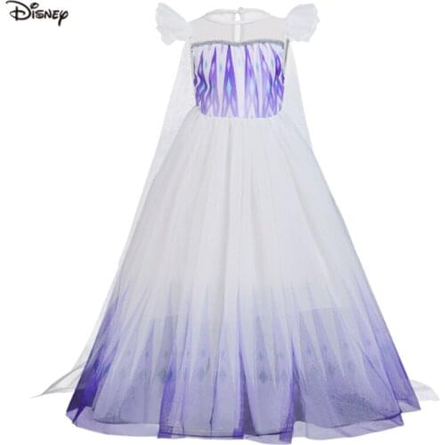 Disney Frozen 2 Snow Queen Dress Baby Girls Kids Costume Princess Queen Dress Elsa Cartoon Children Party Cosplay Tulle Dress