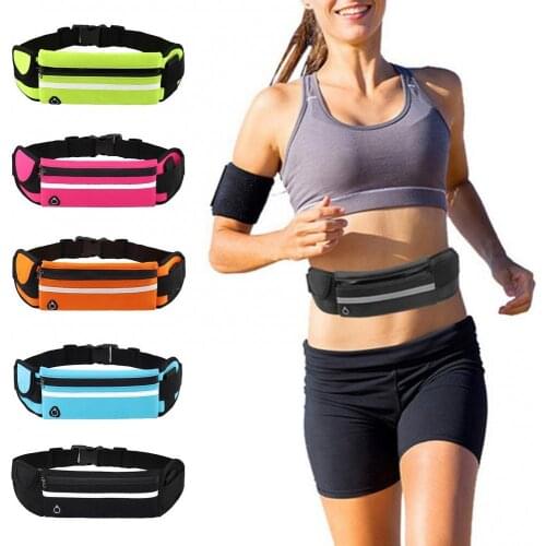 Unisex Sports Running Portable Waist Bag Gym Pouch Waterproof Cycling Phone Sack Fitness Bag Outdoor Sports Accessories