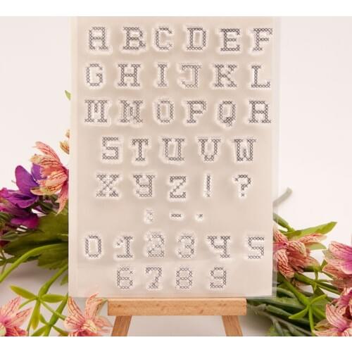 Numbers And Letters Transparent Clear Silicone Stamps for DIY Scrapbooking/Card Making/Kids Crafts Decoration Supplies