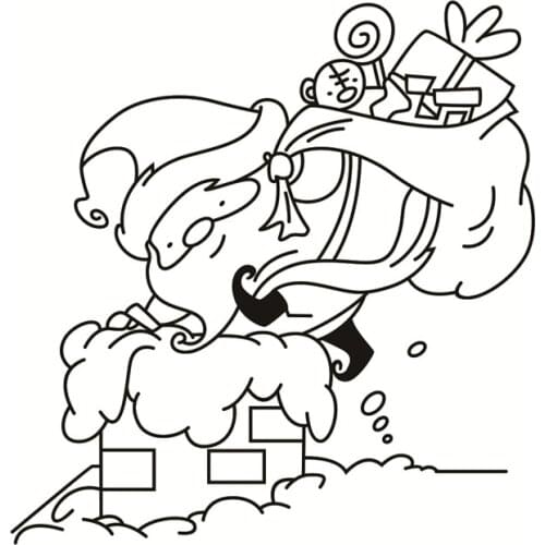 Santa Claus Ransparent Clear Stamps Silicone Seals For DIY Scrapbooking Photo Album Card Making