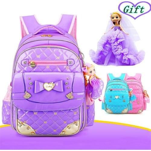 Girl School Bags PU Leather Bag 2021 Korean Children School Backpacks 1 - 3 - 6 Grade Girl Backpack Free Shipping