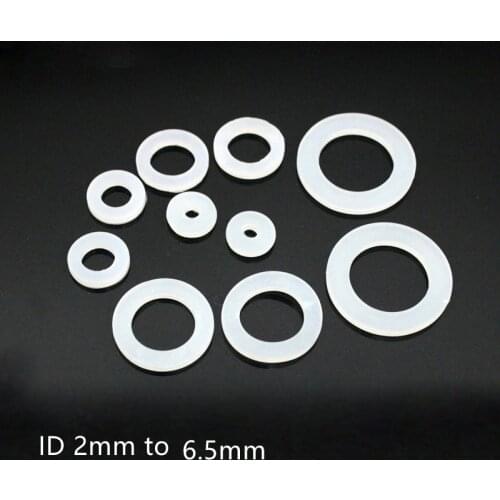 Custom Made 10x Silicone Washer Flange Pipe Screws Insulated Washer Gaskets Flat Spacer Pads ID 5mm ID 6mm ID 7mm