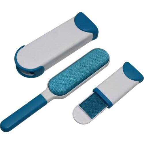 Blue Sticky Hair Brush For Household Clothes With Pet Easy To Clean Double-Sided Design Electrostatic Adsorption Dust Removal