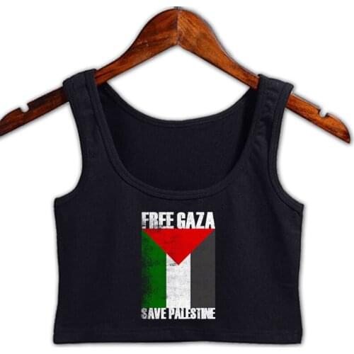 Save Palestine Crop Top Formal Building S-XXL Graphic Top Summer Outfit Sunlight Vest