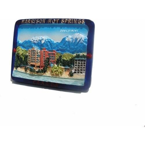 Canada Travel Souvenir Harrison Hot Spring Resin Fridge Magnet Message Sticker