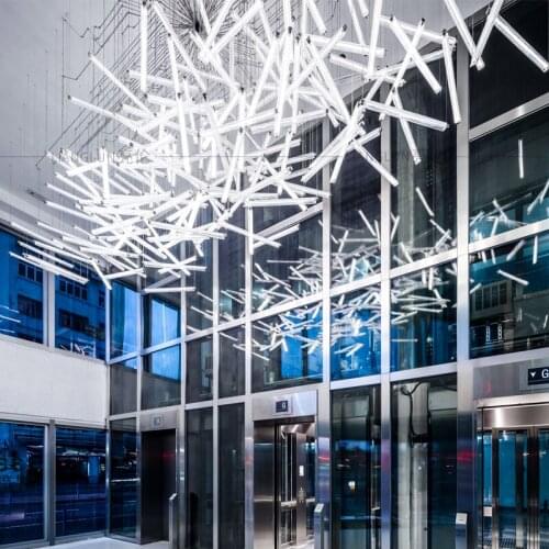 Hotel lobby light designer creative art lamp chandelier sales department sand table hall engineering light club custom