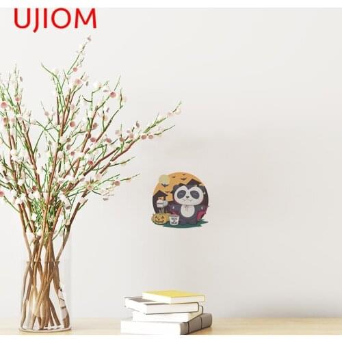 UJIOM Panda Dracula Halloween Bedroom Accessories Living Room Decoration Wall Stickers Bedroom Decor Kitchen Decor Poster Decals