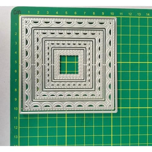 Reunion Square Pattern Border Metal Cutting Dies Embossing Stencil DIY Scrapbooking Photo Album Decor Paper Card Making Tool