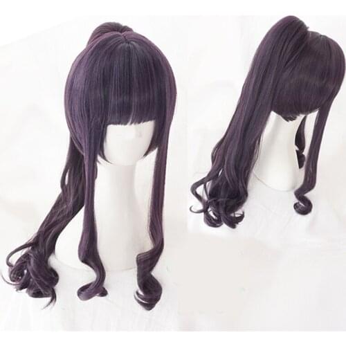 1pcs Anime Cardcaptor Sakura Tomoyo Wig Synthetic Hair Cosplay Accessories for Women Girl Party Decor Collection