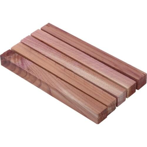 10 Pcs Natural Cedar Wood Blocks Wardrobe Drawer Clothes Camphor Bug Repellent Pest Moth Control