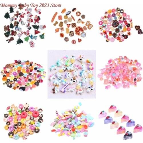 10Pcs Colorful Mini Play Toy Fruit Food Cake Candy Fruit Biscuit Donuts Miniature For Dolls Accessories Kitchen Play Toys