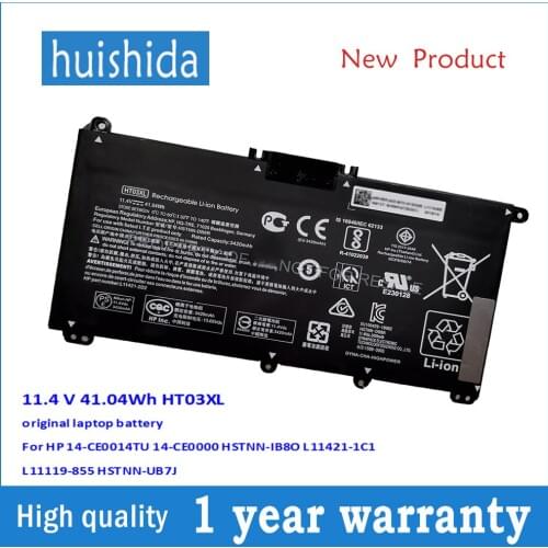 11,4 V 41.04Wh HT03XL original laptop battery for HP 14-CE0014TU L11421-1C1 L11119-855 HSTNN-IB8O HSTNN-UB7J series