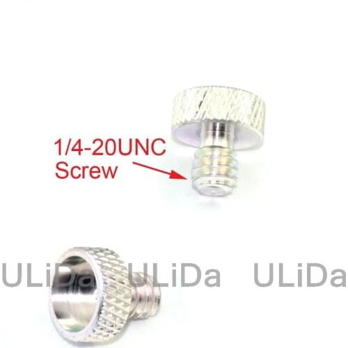 2 pcs Aluminum Alloy 1/4 Camera Custom Screw Flat Head Connecting Screw For Tripod Ball Head Quick Release Plate