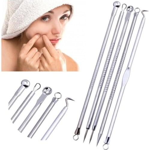 5PCS/set Acne Blackhead Removal Needles Black Dots Cleaner Black Head Pore Cleaner Deep Cleansing Tool Face Skin Care Tool