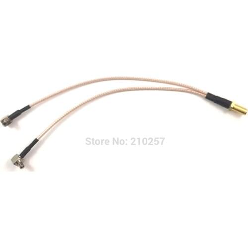 5pcs Sma Connector Female to dual Ts9 Male Splitter Pigtail Cable RG316 20cm for 4G Antenna
