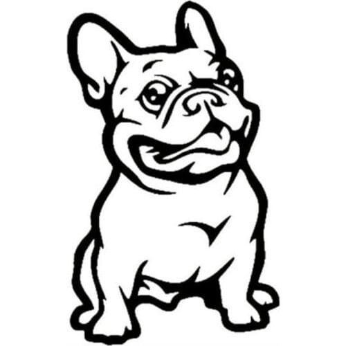 8*13CM Funny French Bulldog Car Styling Stickers Lovely Classic Animal Decorative Window Decals C6-0958