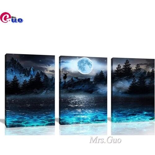 Diamond Painting Full Square 5D Diamond Embroidery Mosaic Full Set Blue Fashion Architectural Triptych Mosaic Art Home Decor