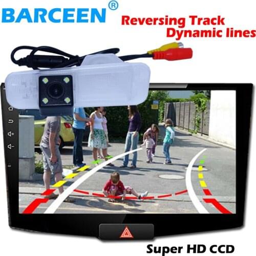 Lens angle 170 degree car rear view camera supply from stock glass lens fit for Kia K2 Sedan hd image car Dynamic track line
