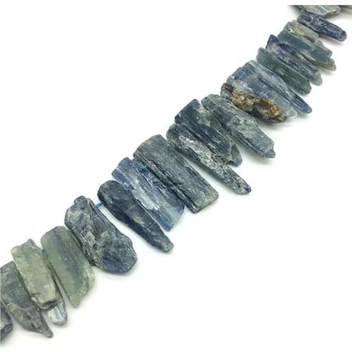 Natural kyanite long strip Original Gemstone beads 25-45mm DIY Necklace Pendant Jeweley 15.5inch ICNWAY