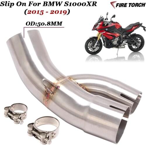 For BMW S1000XR s1000xr 2015 2016 2017 2018 2019 Motorcycle Exhaust Modified Stainless Steel 51mm interface Middle Link Pipe