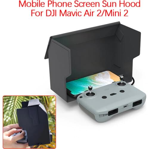 For DJI Mavic Air 2/Mini 2 Drone Remote Control Mobile Phone Screen Sun Hood Light Barrier Anti-reflective Foldable Accessories