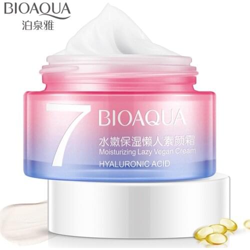 Bioaqua 7 Lazy Vegan Day Creams Moisturizing Face Cream Hydrating Anti Aging Wrinkle Whitening Brighten Smooth Skin CareOintment