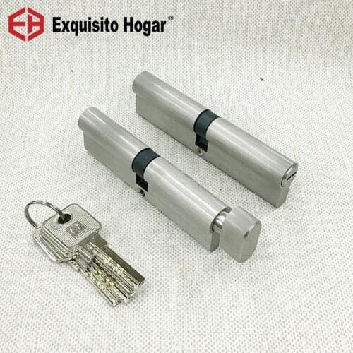 Door Cylinder 110cm Security Copper Door Lock Cylinder Interior Bedroom Living Lock Handle 5 pcs Brass Key Locking