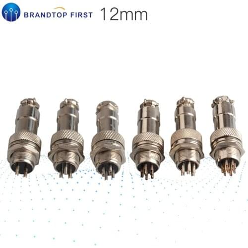 GX12 2 3 4 5 6 7 Pin Male & Female 12mm Wire Panel Connector Aviation Plug L91 GX12 Circular Connector Socket Plug