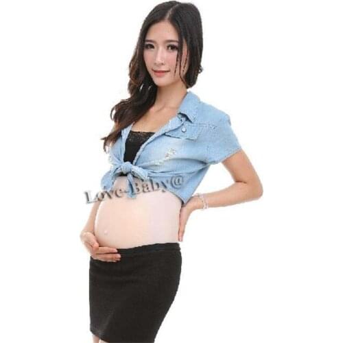 2~4 month fake pregnant belly silicon baby tummy for actor shemale false pregnancy