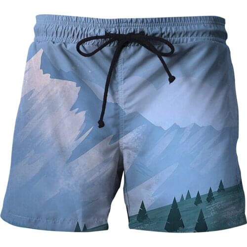 2021 Summer Mens 3D Printed Beach Shorts Running Sports Workout Shorts for Men Quick Dry Training Gym Athletic Mens Shorts