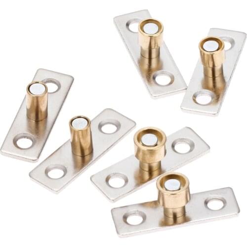 DRELD 2Pcs Metal 8mm 10mm 12mm Diameter Wooden Sliding Door Guide Locator Stopper Copper Tone