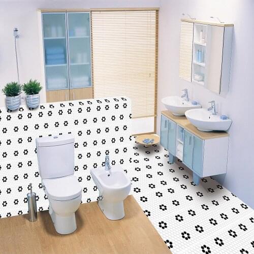 Nordic small flower mosaic brick sticker living room bedroom wallpaper wall sticker kitchen oilproof bathroom waterproof sticker