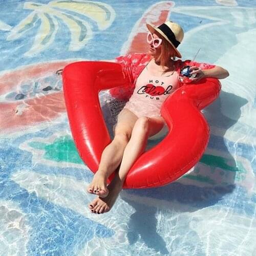 New adult thickened pvc water inflatable heart-shaped swimming ring floating row of love heart-shaped swimming ring