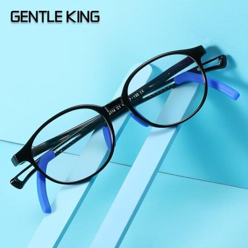 GENTLE KING Blue Light Glasses for Kids Computer Video Gaming Glasses Frame TR90 Flexible Children Boys Girls Eye Protection