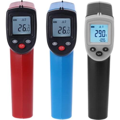 OOTDTY-50~380 Non-Contact Laser LCD Display IR Infrared Digital C/F Selection Surface Temperature Thermometer Pyrometer Imag