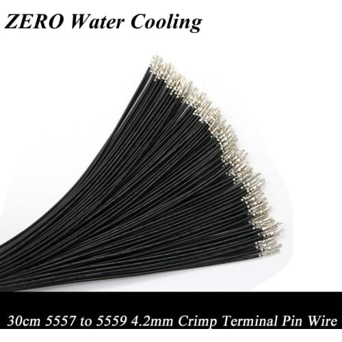 Wholesale 500pcs/Lot 30cm Black Color UL1007 18AWG ATX / PCI-E / PSU / EPS Female to Male Crimp Terminal Pins Wire