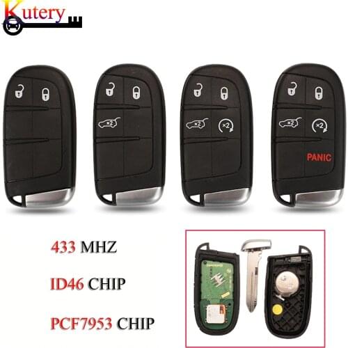 Kutery 3pcs/Lot Original Remote Smart Car Key Control For Jeep Grand Cherokee 433MHZ ID46 PCF7953 Chip 2/3/4/5Buttons