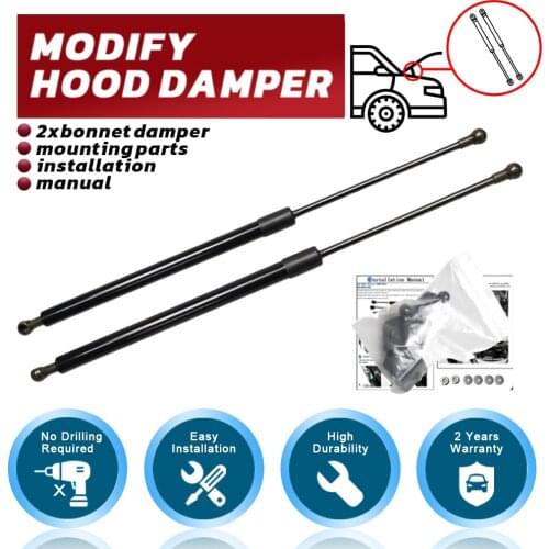 Front Hood Damper Gas Strut Lift Support for for Suzuki Solio MA15S 2011-2015 for Delica D:2 Bonnet Modify Springs Shock Damper