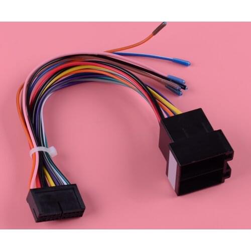 Beler Plastic ISO Wiring Harness Connector Adaptor 20Pin Fit For ISO Android Car Stereo Lead