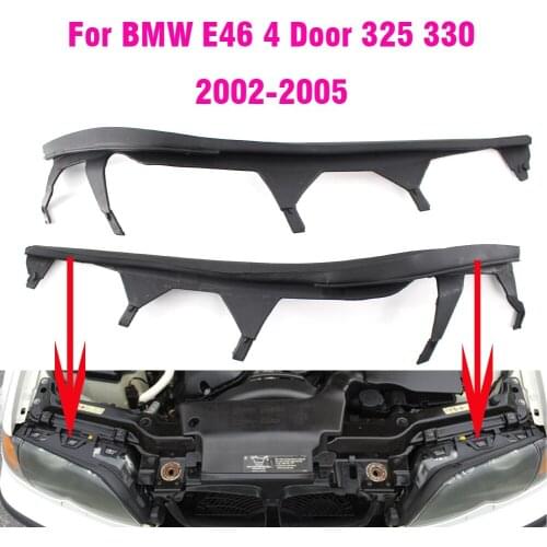 Car Front Upper Headlight Cover Strips Trims Headlight Sealing Strip Gasket For BMW E46 4 Door 325I 2002 2003 2004 2005