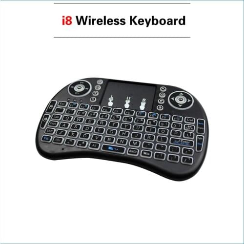 S ROBOT 3 Color Backlit I8 Mini Portable Wireless Keyboard 2.4GHz With Remote Control For Android TV Box Laptop