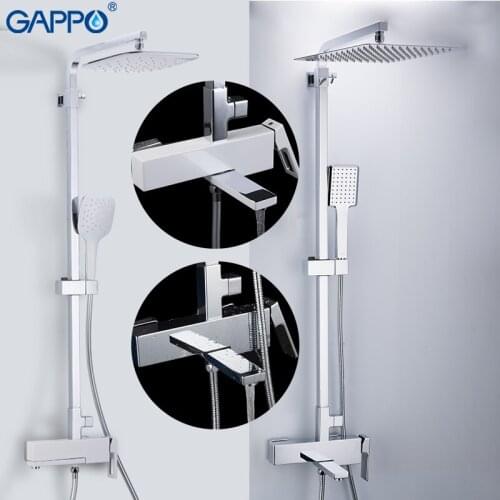 GAPPO Shower Faucets brass bathroom shower sets wall mounted massage shower heads set chrome bath mixer bathroom shower faucet